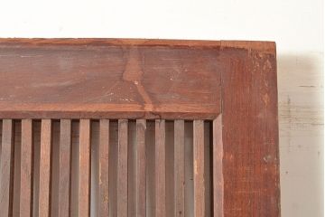 アンティーク建具　重厚な和の雰囲気を演出する総ケヤキ材製の蔵戸(引き戸、玄関戸)(R-048601)