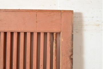 アンティーク建具　和の情緒漂う空間づくりにぴったりのヒノキ材製の蔵戸(引き戸、玄関戸)(R-048602)