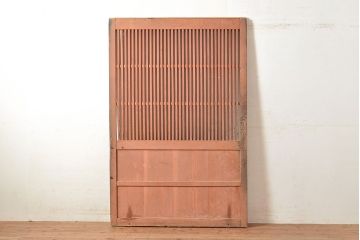 アンティーク建具　和の情緒漂う空間づくりにぴったりのヒノキ材製の蔵戸(引き戸、玄関戸)(R-048602)