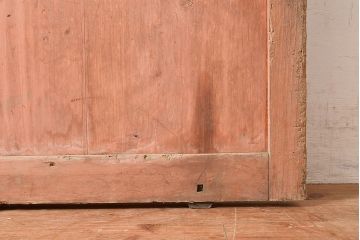 アンティーク建具　和の情緒漂う空間づくりにぴったりのヒノキ材製の蔵戸(引き戸、玄関戸)(R-048602)