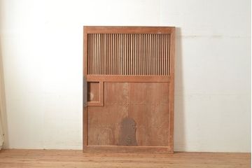 アンティーク建具　粋な和の雰囲気を盛り上げるヒノキ材製の蔵戸(引き戸、玄関戸)(R-048603)