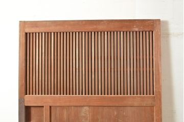 アンティーク建具　粋な和の雰囲気を盛り上げるヒノキ材製の蔵戸(引き戸、玄関戸)(R-048603)