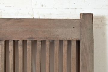 アンティーク建具　明治～大正期　ヒノキ材・ケヤキ材　古民家スタイルにおすすめの格子蔵戸1枚　(R-048605)