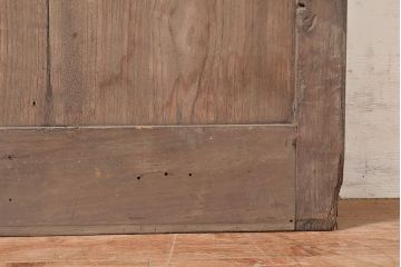 アンティーク建具　明治～大正期　ヒノキ材・ケヤキ材　古民家スタイルにおすすめの格子蔵戸1枚　(R-048605)