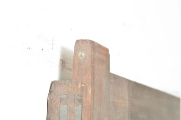 アンティーク建具　明治～大正期　ヒノキ材・ケヤキ材　古民家スタイルにおすすめの格子蔵戸1枚　(R-048605)