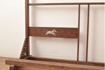 和製アンティーク　馬の透かし彫りがアクセントになっている弓立て(弓道、矢、武具)(R-048607)
