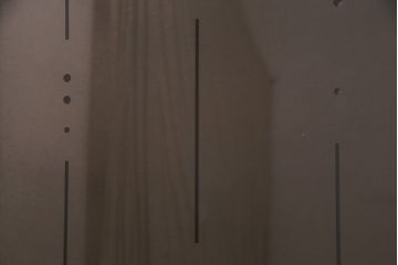 ラフジュ工房オリジナル　小粋な和の風情を感じる透かし彫りのガラス入り板戸2枚セット(仕切り戸、引き戸、建具)(R-048616)