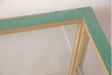 ヴィンテージ家具　ナラ材　素朴な風合いが魅力のレトロなガラスケース(ショーケース、陳列棚、店舗什器、ビンテージ)(R-048618)