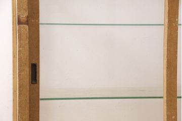 ヴィンテージ家具　ナラ材　素朴な風合いが魅力のレトロなガラスケース(ショーケース、陳列棚、店舗什器、ビンテージ)(R-048618)