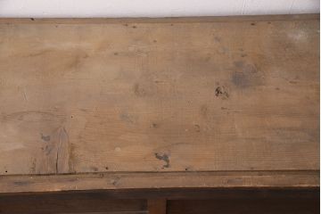 和製アンティーク　飛騨(岐阜)産　ヒノキ材　明治・大正期の重ね戸棚・上段(サイドボード、収納棚)(R-048626)