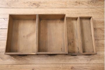 和製アンティーク　飛騨(岐阜)産　ヒノキ材　明治・大正期の重ね戸棚・下段(サイドボード、収納棚)(R-048627)