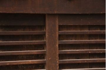 和製アンティーク　飛騨(岐阜)産　ヒノキ材　明治・大正期の重ね戸棚・下段(サイドボード、収納棚)(R-048627)