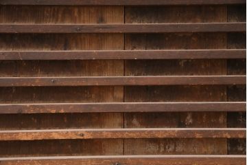 和製アンティーク　飛騨(岐阜)産　ヒノキ材　明治・大正期の重ね戸棚・下段(サイドボード、収納棚)(R-048627)