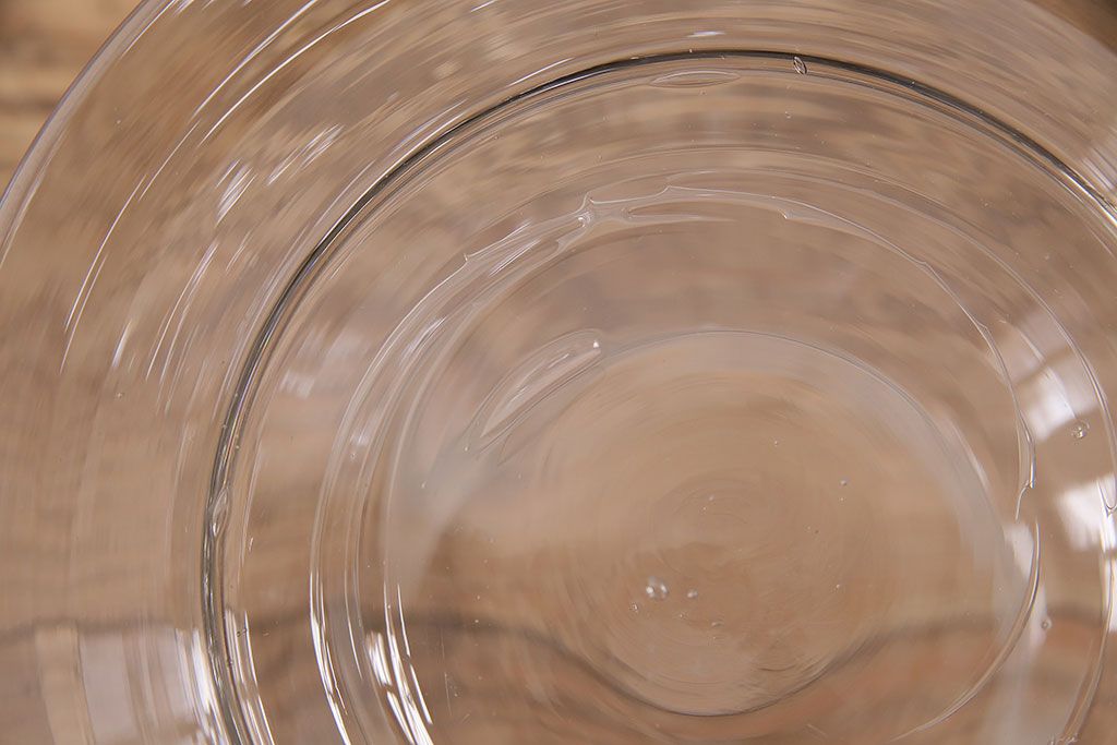 アンティーク雑貨　丸いフォルムがレトロで可愛らしい地球瓶(ガラス瓶、ガラスビン、キャニスター)(R-048629)