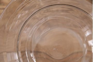 アンティーク雑貨　丸いフォルムがレトロで可愛らしい地球瓶(ガラス瓶、ガラスビン、キャニスター)(R-048629)