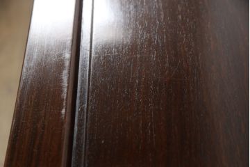 和製ヴィンテージ　民芸家具　唐木　カリン材　華やかな透かし彫りが存在感を放つサイドボード(キャビネット、飾り棚、ビンテージ、花梨材)(R-048640)