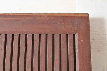 アンティーク建具　ヒノキ材　味わい深い風合いが年月を感じさせる蔵戸(玄関戸、引き戸)(R-048645)