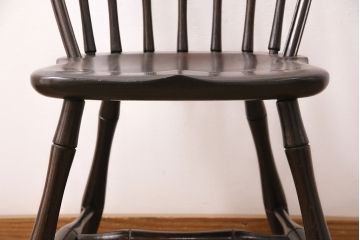 中古　松本民芸家具の竹節のデザインがお洒落なループバックチェア(定価約12万円)(ダイニングチェア、椅子、板座チェア)(R-048658)