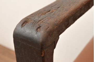 アンティーク家具　ナラ材　昭和レトロな佇まいが魅力のベンチ(長椅子、2人掛けソファ)(R-048664)
