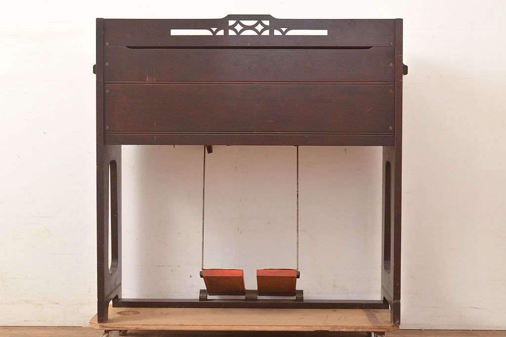 【ジャンク品】　昭和初期　MIKI ORGAN(ミキオルガン)　レトロな雰囲気漂うオルガン　(R-048665)