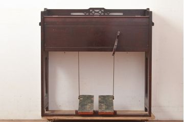 アンティーク雑貨　ジャンク品　昭和初期　MIKI ORGAN(ミキオルガン)　レトロな雰囲気漂うオルガン(R-048665)