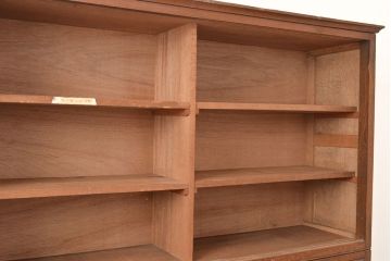 和製アンティーク　昭和中期　前面・主要部ナラ材　重ね戸棚(収納棚、食器棚、キャビネット)(R-048671)