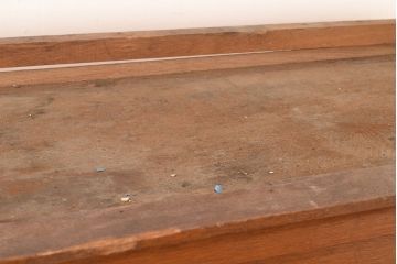 和製アンティーク　昭和中期　前面・主要部ナラ材　重ね戸棚(収納棚、食器棚、キャビネット)(R-048671)