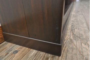 和製アンティーク　特大サイズが嬉しいラワン材製の本棚(ブックシェルフ、オープンラック)(R-048674)