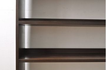 和製アンティーク　特大サイズが嬉しいラワン材製の本棚(ブックシェルフ、オープンラック)(R-048674)