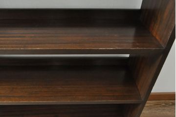 和製アンティーク　特大サイズが嬉しいラワン材製の本棚(ブックシェルフ、オープンラック)(R-048674)
