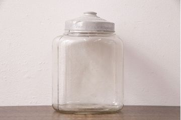 レトロ雑貨　駄菓子屋さんにあるような昔懐かしいガラス瓶(ガラスビン)(R-048678)