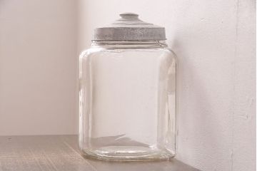 レトロ雑貨　駄菓子屋さんにあるような昔懐かしいガラス瓶(ガラスビン)(R-048678)