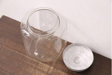 レトロ雑貨　駄菓子屋さんにあるような昔懐かしいガラス瓶(ガラスビン)(R-048678)