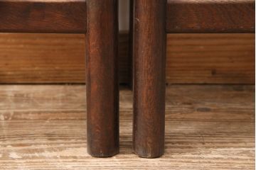 ヴィンテージ家具　松本民芸家具　初期モデル　ラッシ座面がおしゃれなスツール2脚セット(チェア、椅子、ビンテージ)(R-048681)