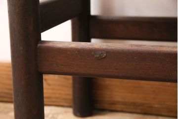 ヴィンテージ家具　松本民芸家具　初期モデル　ラッシ座面がおしゃれなスツール2脚セット(チェア、椅子、ビンテージ)(R-048684)