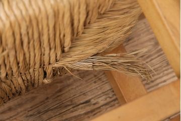 【簡易リペア限定品】ヴィンテージ　松本民芸家具　初期モデル　ラッシ座面がおしゃれ!素朴な木肌が味わい深いスツール2脚セット(チェア、椅子、イス、ビンテージ、バラ売り可能)(R-048694)