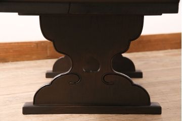 和製アンティーク　細やかな意匠が上品な総栗材製の文机(ローテーブル、センターテーブル)(R-048702)