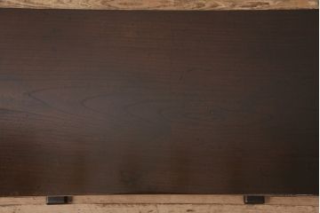 和製アンティーク　細やかな意匠が上品な総栗材製の文机(ローテーブル、センターテーブル)(R-048702)