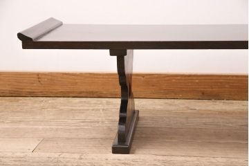 和製アンティーク　細やかな意匠が上品な総栗材製の文机(ローテーブル、センターテーブル)(R-048702)