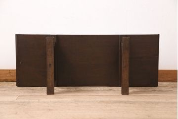 和製アンティーク　細やかな意匠が上品な総栗材製の文机(ローテーブル、センターテーブル)(R-048702)
