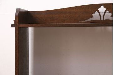 和製アンティーク　レトロな雰囲気づくりにぴったりな楔(くさび)式本棚(オープンラック、シェルフ)(R-048706)