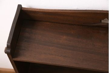 和製アンティーク　レトロな雰囲気づくりにぴったりな楔(くさび)式本棚(オープンラック、シェルフ)(R-048706)