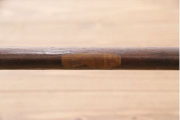 ヴィンテージ　松本民芸家具　初期モデル　ラッシ座面がおしゃれなスツール大小2脚セット(チェア、椅子、ビンテージ)(R-048708)