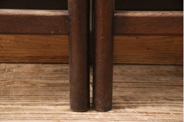 ヴィンテージ家具　松本民芸家具　初期モデル　ラッシ座面がおしゃれなスツール2脚セット(チェア、椅子、ビンテージ)(R-048709)
