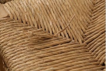 【簡易リペア限定品】ヴィンテージ　松本民芸家具　初期モデル　ラッシ座面がおしゃれ!素朴な木肌が味わい深いスツール2脚セット(チェア、椅子、イス、ビンテージ、バラ売り可能)(R-048716)