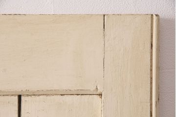 アンティーク建具　シャビーなペイントがお洒落なフランスアンティークの折れ戸(ドア、扉)(R-048718)