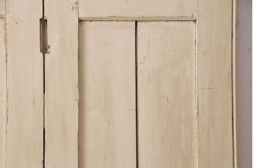 アンティーク建具　シャビーなペイントがお洒落なフランスアンティークの折れ戸(ドア、扉)(R-048718)