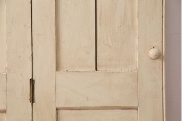アンティーク建具　シャビーなペイントがお洒落なフランスアンティークの折れ戸(ドア、扉)(R-048718)