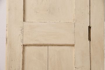 アンティーク建具　シャビーなペイントがお洒落なフランスアンティークの折れ戸(ドア、扉)(R-048718)