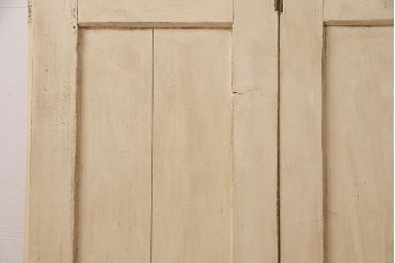 アンティーク建具　シャビーなペイントがお洒落なフランスアンティークの折れ戸(ドア、扉)(R-048718)